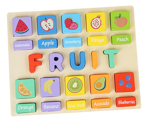 Juego De Rompecabezas Montessori, Juguete Útil Fruta