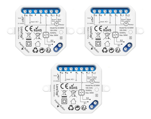 Kit 3 Interruptores Cortina Inteligente Alexa E Google Home