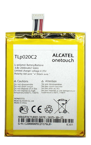 Bateria Pila Alcatel Tlp020c2 Idol X Slate 6040d 6040x