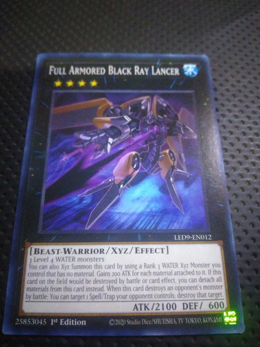 Carta Yugioh Full Armored Black Ray Lancer 