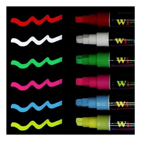 Set 6 Plumones Pizarra Led