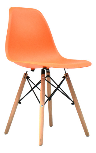 Silla De Diseño Eames Naranja Bonno