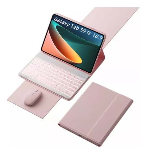 Funda+teclado Iluminado+ratón Para Galaxy Tab S9 Fe 10.9 Ç