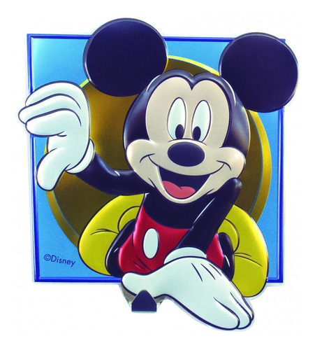 Adesivo Gancho De Parede Mickey - Disney Cor Azul-turquesa