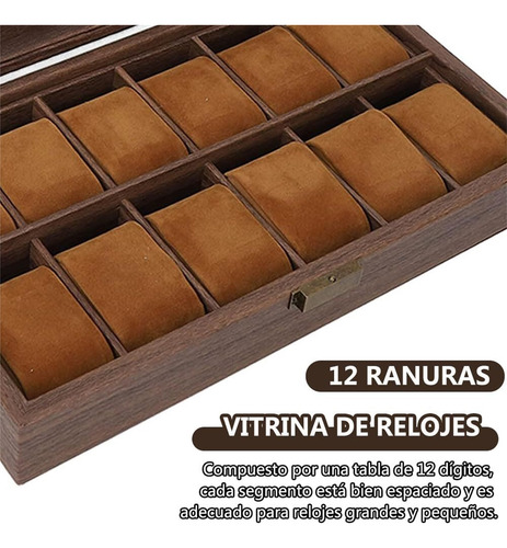 Caixa De Embalagem De Relógio, Com 12 Compartimentos