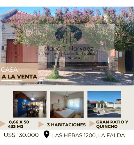 Venta De Hermosa Casa, Las Heras 1200, La Falda