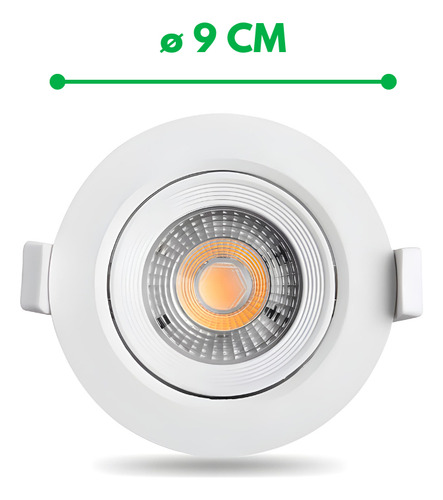 Kit 10 Focos Led De Techo 7w Direccionales 3000k 6500k