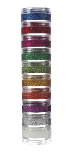 Imagem 1 de 2 de Glitter Cremoso Kit Com 10 Cores Pote 4 G Cada - Colormake