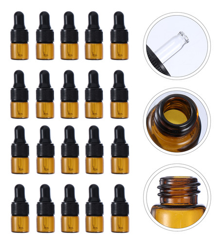 Botella Pequeña De Aceite Esencial Dropper, 50 Unidades