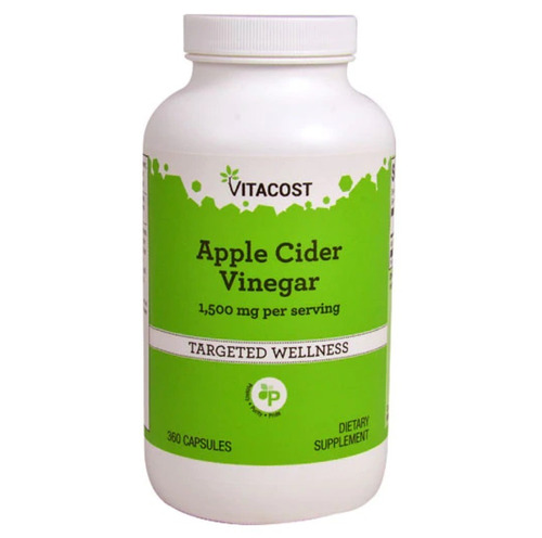 Vinagre De Maçã 1500 Mg - 360 Cápsulas Vitacost Importado