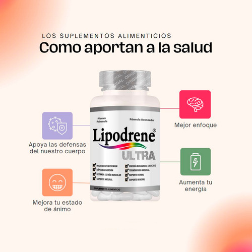 Lipodrene Ultra Formula Ultra Premium Termogénico 30 Caps Sin Sabor
