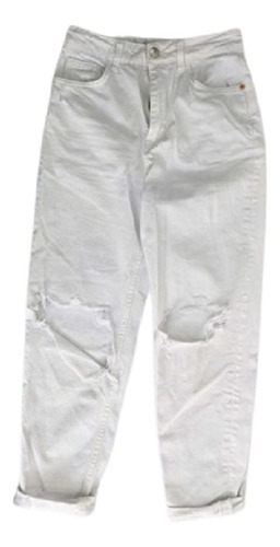Pantalon Jeans Blanco Zara Talla S Original