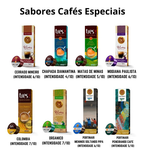 Cápsulas 3 Corações Kit 150 Você Escolhe Os Sabores