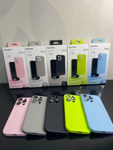 Colores Varios Tpu Con Tecnologia Magsafe, Incluye Mica 9d Azul Claro Ip12