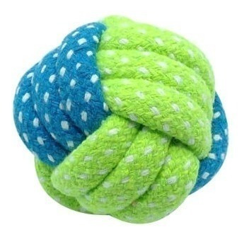 Imagen 2 de 5 de 3pcs Hueso Bola Perro Interactivo Juguetes Trenzada Algodón