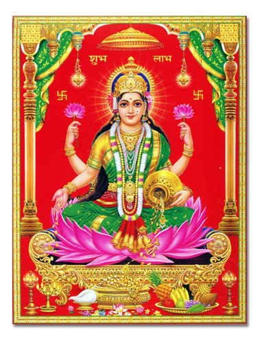 Poster Lámina Decorativa Lakshmi Hinduismo