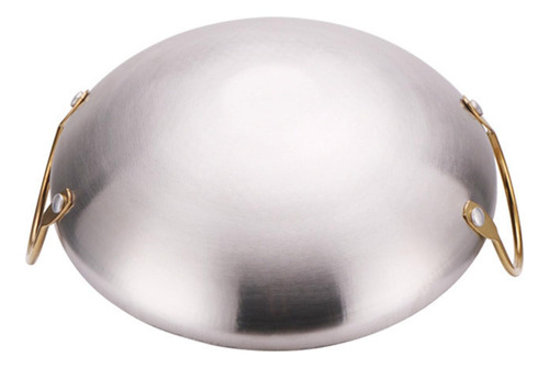 Panela Wok De Aço Inoxidável Texturizado Favo 8 Polegadas