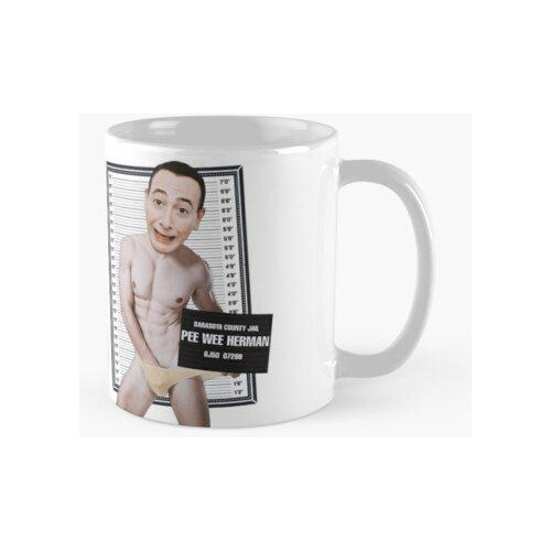 Taza Pee Wee Herman Mugshot Calidad Premium