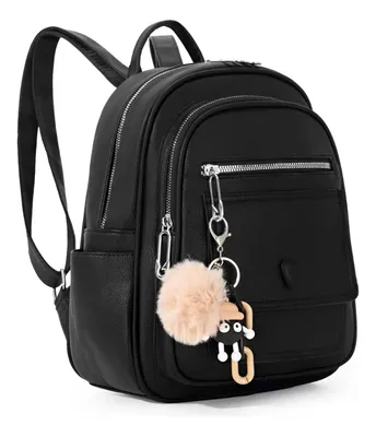 Mochila Pequena Feminina Casual Dia A Dia Passeio Luxo Preto Liso
