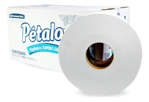 Papel Higienico Blanco Petalo 90552 Jumbo Sr De 500m X 9 Cm