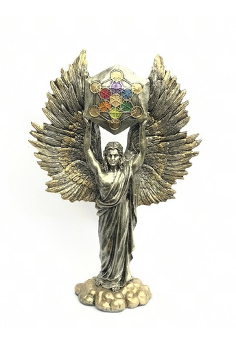 Figura Decorativa Arcangel Metatron Alas Extendidas 36 Cm