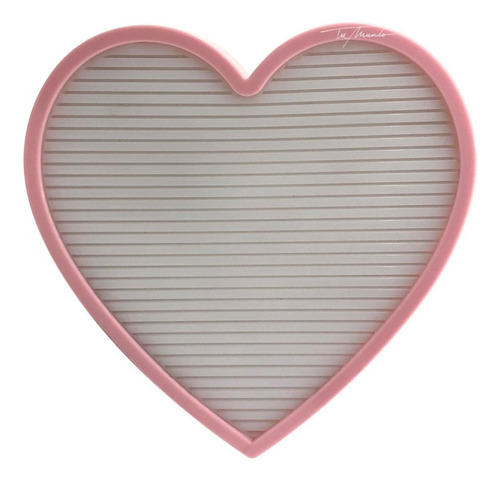 Pizarra Led Ranurada Corazon Con Letras Encastrables 