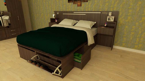 Imagen 2 de 4 de Cama Box Base Sommiers Cajones Multifunción - 1.60 Hot Sale