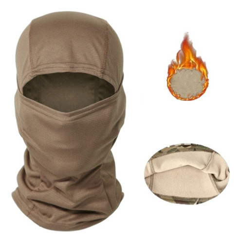 Balaclava Pasamontaña De Polar Térmico Lana  Grueso Para Invierno Frío Moto Máscara Airsoft Táctico Militar Paintball Coyote Hapy Polar