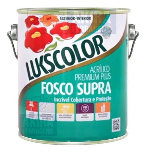 Tinta Acrilica Supra Lukscolor 3,6 Premium Plus Branco Fosco