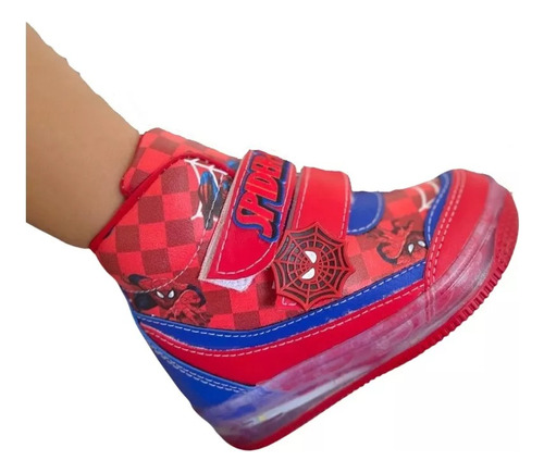 Tenis Zapatos Botas Spiderman Niños Luces