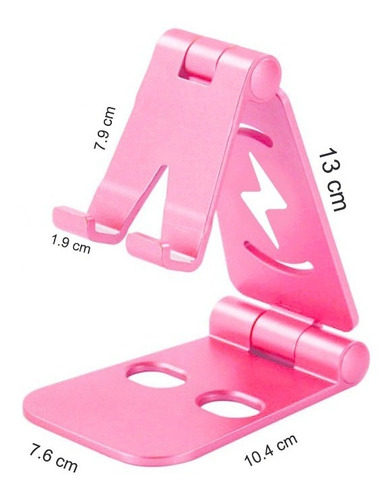 Soporte Universal Plegable Antiderrapante Tablet Celular Color Rosa