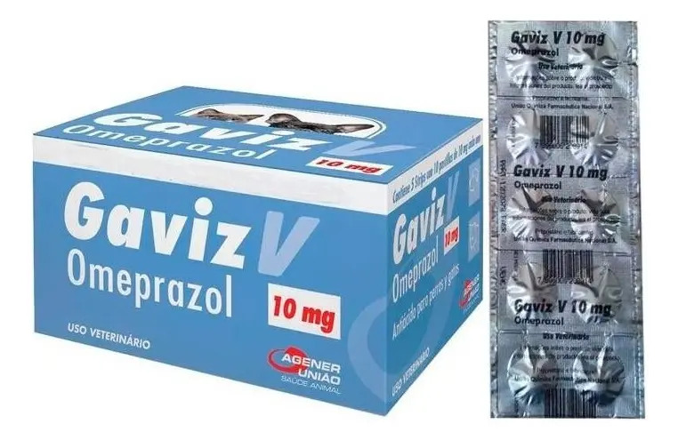 Gaviz V 10mg Antiácido Cães E Gatos 10 Comprimidos - Agener