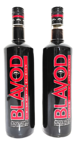 2 Vodka Blavod Pure Black 1 Litro