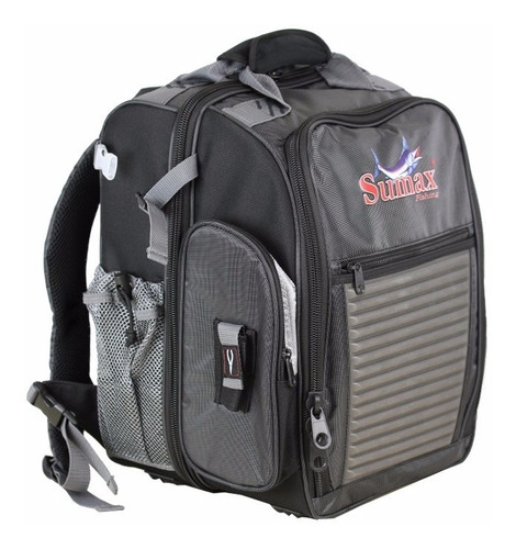 Bolsa Mochila Pesca Sumax Sm-1203 Com 3 Estojos + Brinde