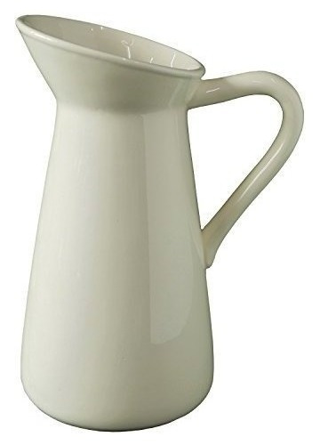 Hosley Jarra De Ceramica Blanco De 10 Pulgadas De Alto Para