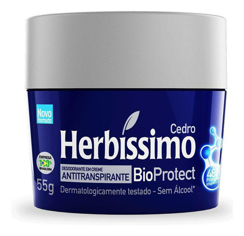 Desodorante Creme Herbíssimo Bio Protect Cedro 55g