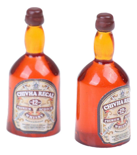 2 Piezas 1:12 Casa De Miniatura Botella De Accesorios De