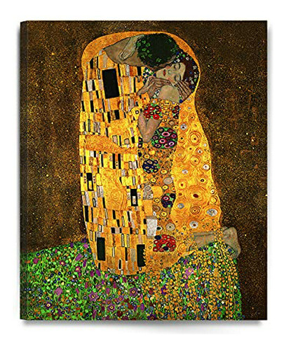 Cuadro The Kiss De Klimt, Reproducción En Lienzo 30x24 