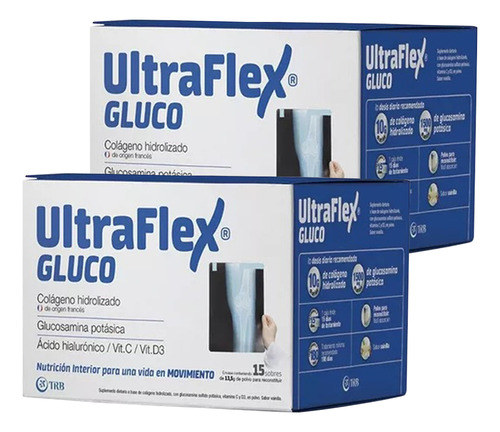 Ultraflex Gluco Colágeno Glucosamina Ácido Hialurónico 30 U