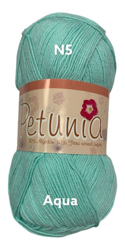 Hilaza Petunia 90% Algodon 10% Angora Color Aqua 79