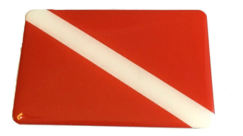Adesivo Resinado Da Bandeira De Mergulho 9x6 Cm