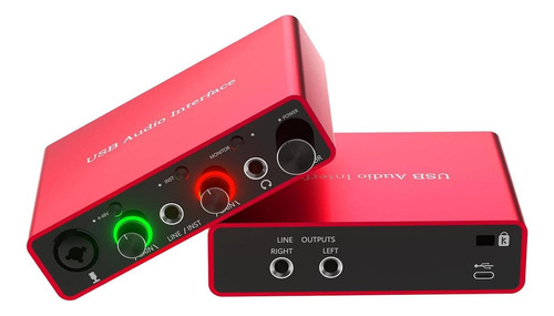 Interface De Áudio Usb Com Gravação E 48v Phantom Power