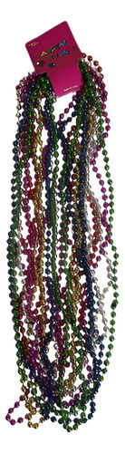 24 Collares Mardi Gras Bolitas Carnaval Colores Fiesta Boda