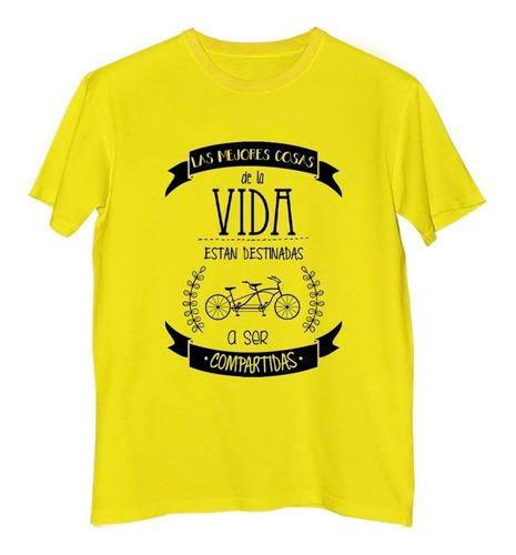 Remera Hombre Color Frase Las Mejores Cosas De La Vida