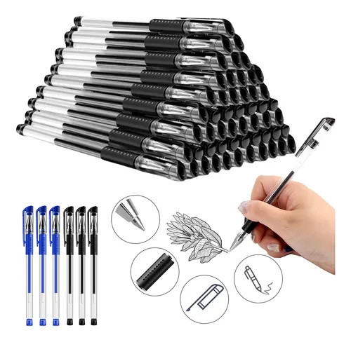 comprar Pack 50 Lapices Gel Boligrafos 0.5mm Lapicero Pluma La Tinta