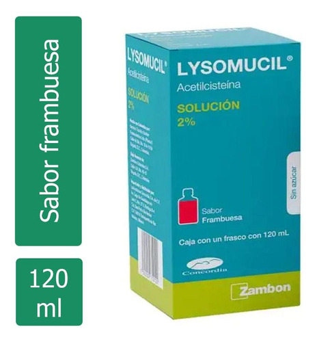 Lysomucil Solución 2% Sabor A Frambuesa Caja Con Frasco Por 