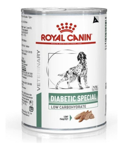 Alimento Royal Canin Veterinary Diet Canine Diabetic para cão adulto todos os tamanhos sabor mix em lata de 195g