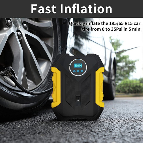 Imagen 5 de 8 de Compresor De Aire Digital Para Coche Auto, Bomba Infladora