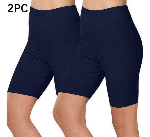 Leggings Creativos De Color Liso A La Moda Para Mujer De 2 P