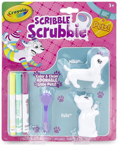 Imagen 1 de 7 de Scribble Scrubbie Pets Pack Animal Toy Set Edad  